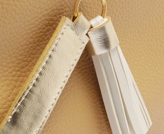 Bolsa Tote Grande Chaveiro Removível Bege