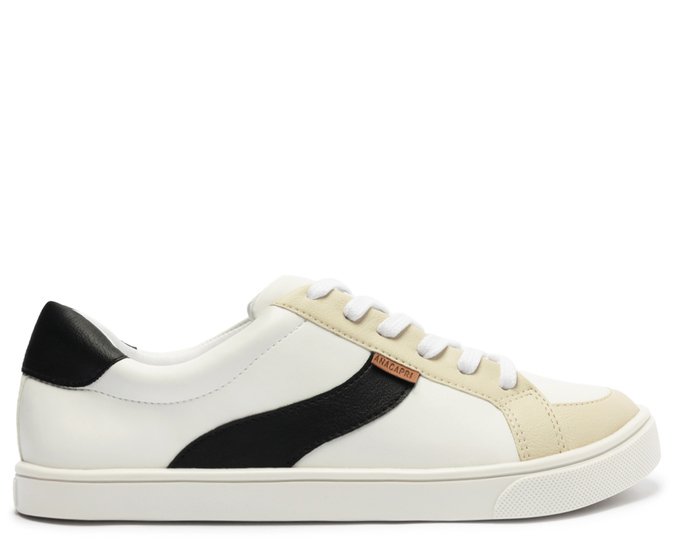T nis de Amarrar Branco Recortes Preto Anacapri