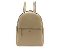 Mochila Média Zíper Frontal Bege