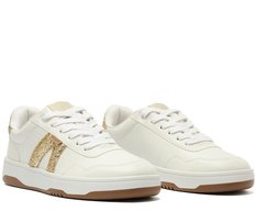Tênis AC1119 Branco e Dourado