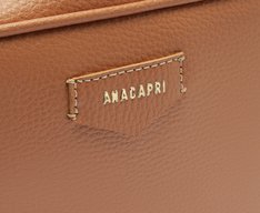 Bolsa Tiracolo Média Cápsula Metal Marrom