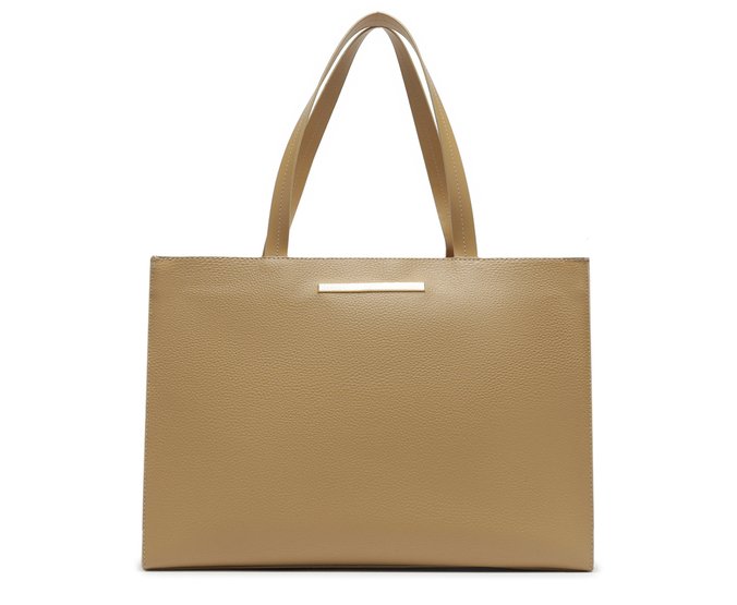 Bolsa Shopping Grande Valentina Bege