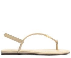 Sandália Slim Metal Comfy Bege