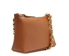 Bolsa Tiracolo Pequena Corrente Marrom