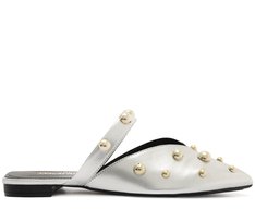 Mule Maxi Tachas Com Tira Prata