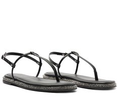 Rasteira Slim Sola Glam Preta