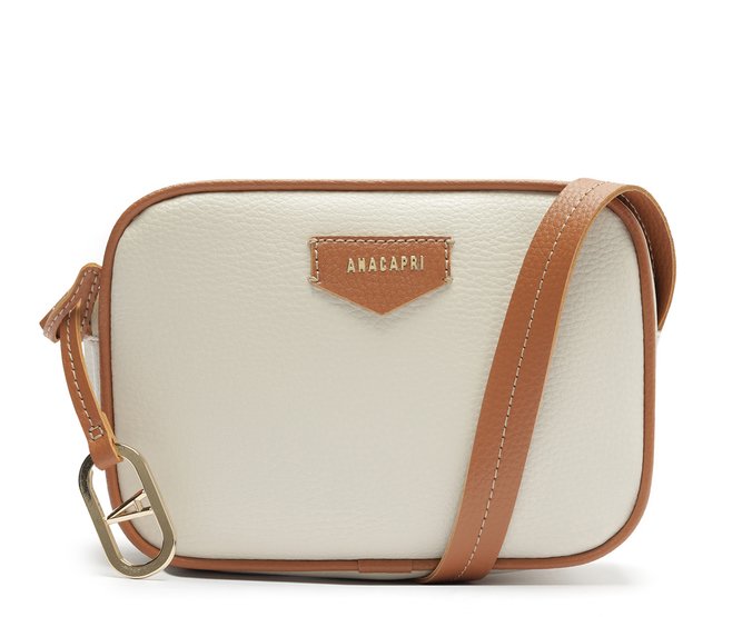 Bolsa Tiracolo Média Cápsula Metal Branca