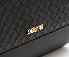 Bolsa Tiracolo Pequena Aba Tressê Preta
