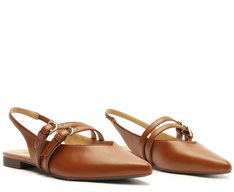 Sapatilha Slingback Tira Dupla Marrom