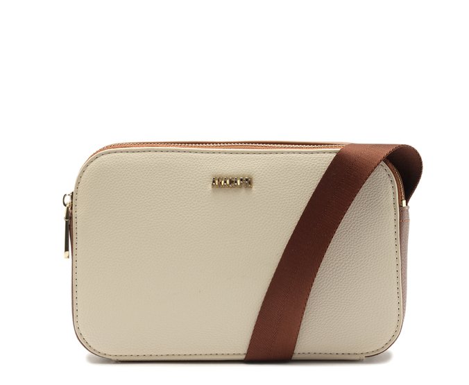 Bolsa Tiracolo Média Alça Fita Branco Off