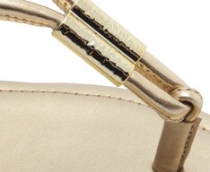 Sandália Slim Metal Comfy Salto Dourada