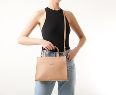 Bolsa Tote Média Work Bege