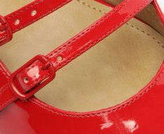 Sapatilha Boneca Slingback Verniz Milena Vermelha