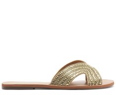 Rasteira Glam Strass Dourada