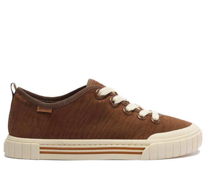 T nis de Amarrar Marrom Caramelo Al Animal Print Anacapri