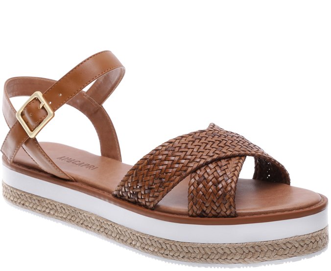 Sandalia flatform trançada clearance