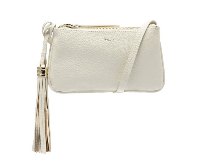 Bolsa Tiracolo Média Tassel Charme Branca