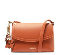 Bolsa Tiracolo Pequena Chaveiro Flor Laranja Damasco