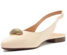 Sapatilha Slingback Pedraria Branca