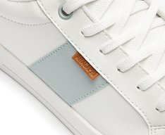 Tênis Sola Estruturada Listra Lateral Branco E Azul