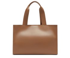 Bolsa Shopping Grande Com Necessaire Bicolor Marrom