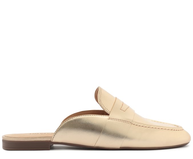 Mule Liso Monocolor Dourado