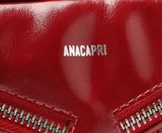 Bolsa Tiracolo Média Fecho Duplo Zíper Vermelha