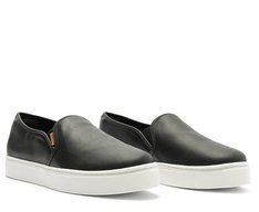 Tênis Slip On Sola Alta Liso Preto