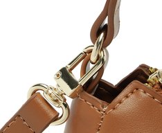 Bolsa Tiracolo Baguete Média Arredondada Marrom