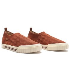 Tênis Slip On Knit Alê Marrom