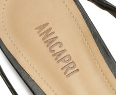 Sapatilha Slingback Tira Glam Preta