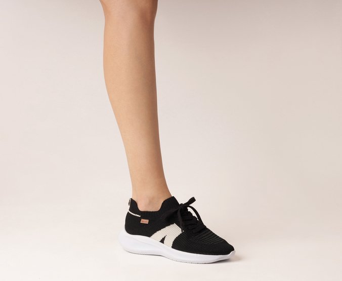 Tênis Knit Sporty New Ana Preto