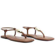 Rasteira Slim Adorno Marrom