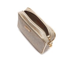 Bolsa Tiracolo Pequena Textura Glam Dourada