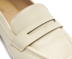 Mocassim Salto Bloco Loafer Branco
