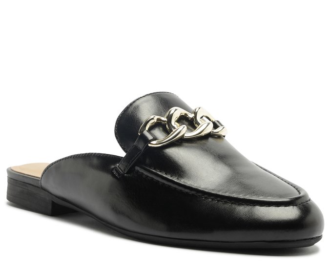 Mule Mocassim Bridão Preta