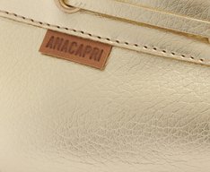 Mocassim Laço Boho Dourado
