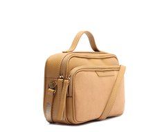 Bolsa Tiracolo Média Franjas Bege
