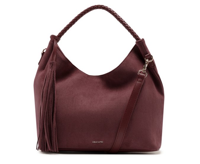 Bolsa Shopping Grande Hobo Skin Roxa