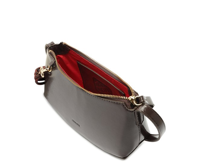 Bolsa Tiracolo Pequena Gummy Marrom | Anacapri