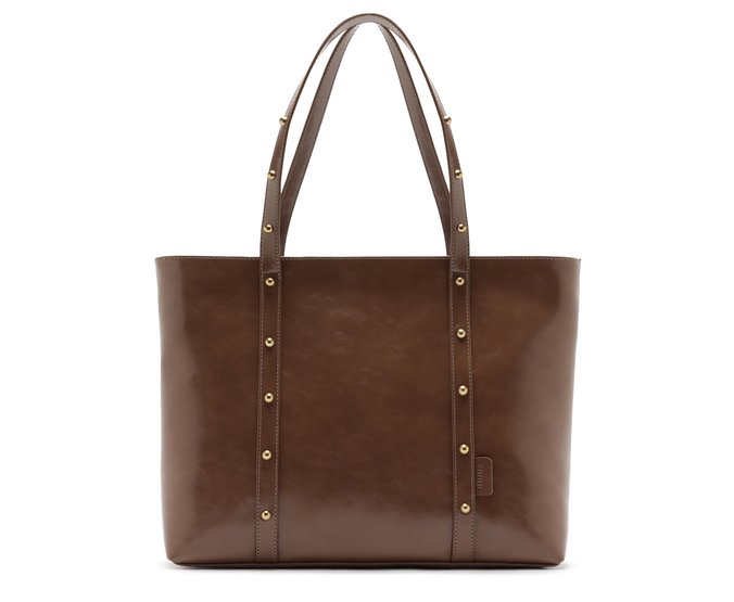 Bolsa Shopping Grande Elise Marrom