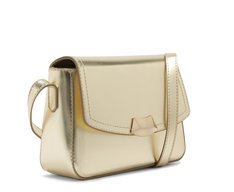 Bolsa Tiracolo Pequena Detalhe Metálico Dourada