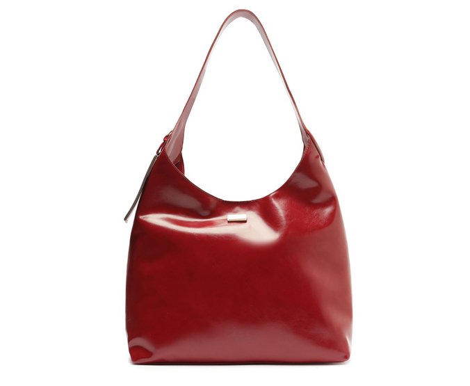 Bolsa Shopping Grande Boho Porta Cartão Vermelha