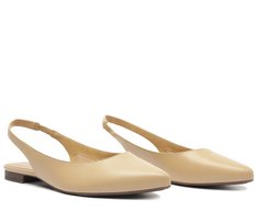 Sapatilha Slingback Bico Fino Bege
