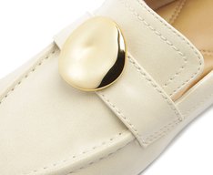 Mocassim Liso Adorno Branco