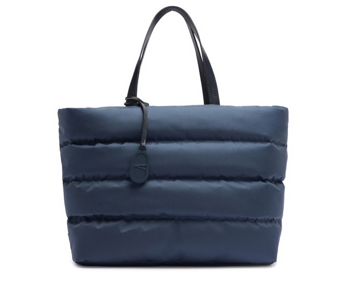 Bolsa Shopping Grande Nylon Fluffy Azul