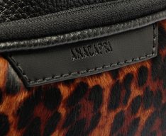Bolsa Tiracolo Média Franjas Couro Animal Print