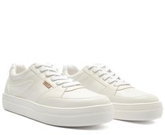 Tenis Branco Recorte Vinil Transparente Ayla