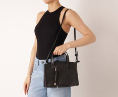 Bolsa Tote Média Estruturada Preta