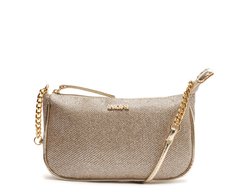 Bolsa Tiracolo Média Textura Glam Dourada